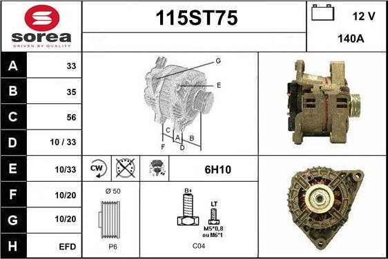 STARTCAR 115ST75 - Alternator furqanavto.az