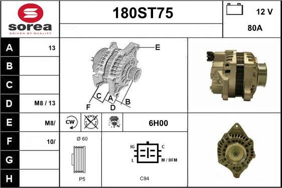 STARTCAR 180ST75 - Alternator furqanavto.az