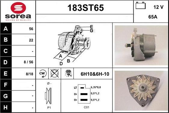 STARTCAR 183ST65 - Alternator furqanavto.az