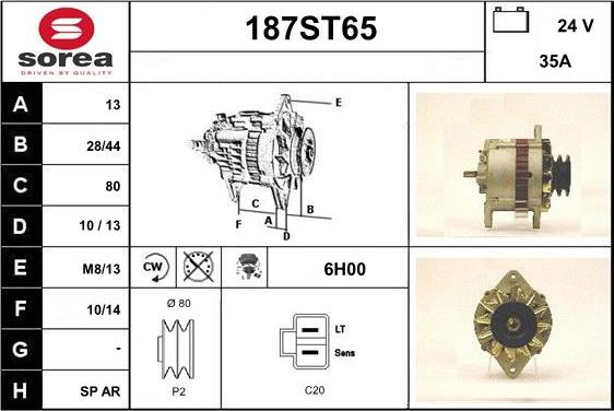 STARTCAR 187ST65 - Alternator furqanavto.az