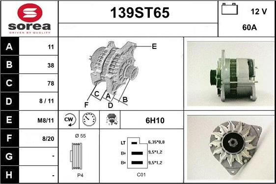 STARTCAR 139ST65 - Alternator furqanavto.az