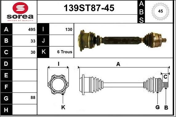 STARTCAR 139ST87-45 - Sürücü mili furqanavto.az