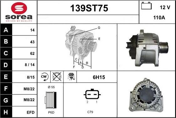 STARTCAR 139ST75 - Alternator furqanavto.az