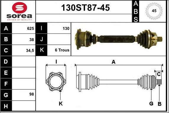 STARTCAR 130ST87-45 - Sürücü mili furqanavto.az