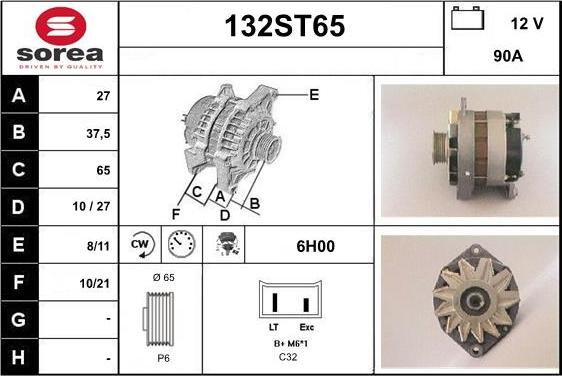 STARTCAR 132ST65 - Alternator furqanavto.az