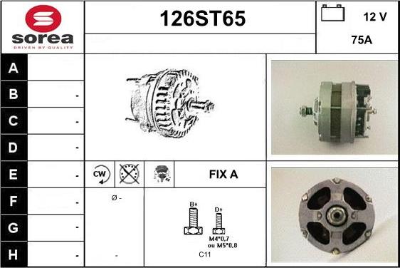 STARTCAR 126ST65 - Alternator furqanavto.az