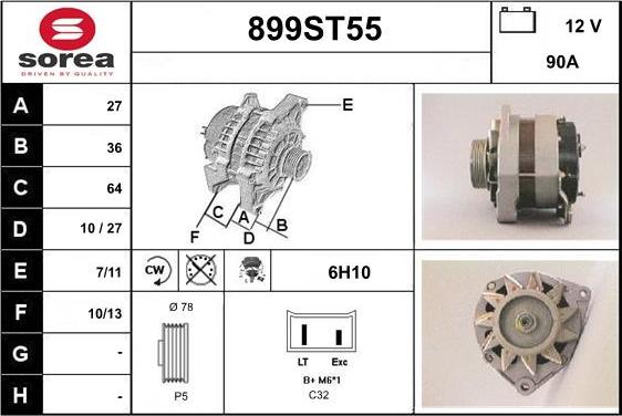 STARTCAR 899ST55 - Alternator furqanavto.az