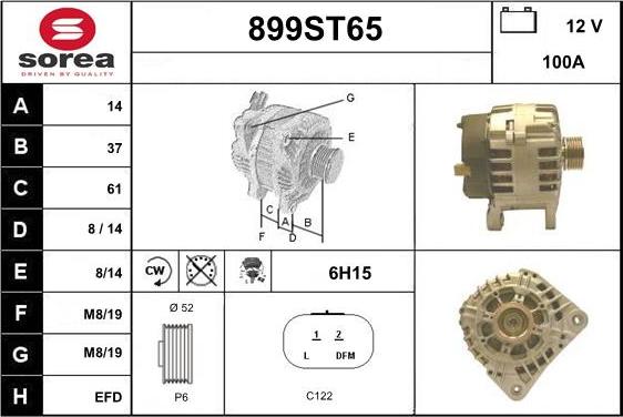 STARTCAR 899ST65 - Alternator furqanavto.az