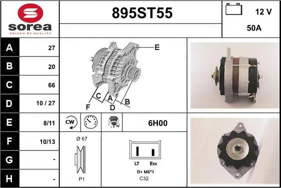 STARTCAR 895ST55 - Alternator furqanavto.az