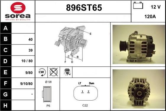 STARTCAR 896ST65 - Alternator furqanavto.az