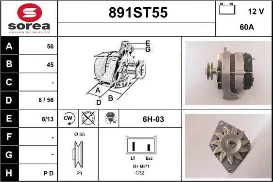 STARTCAR 891ST55 - Alternator furqanavto.az