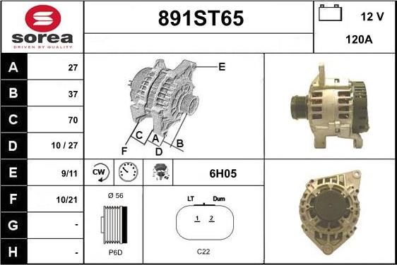 STARTCAR 891ST65 - Alternator furqanavto.az