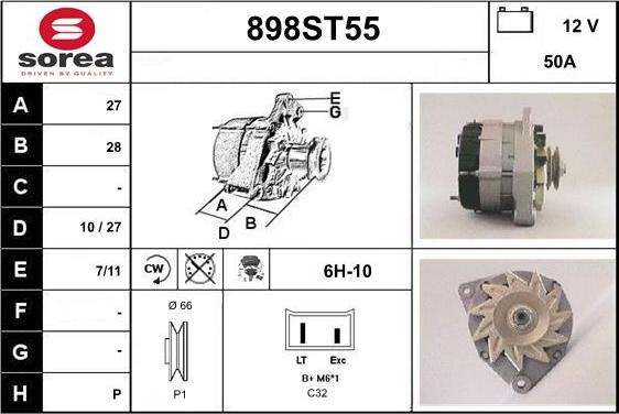 STARTCAR 898ST55 - Alternator furqanavto.az