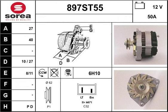 STARTCAR 897ST55 - Alternator furqanavto.az