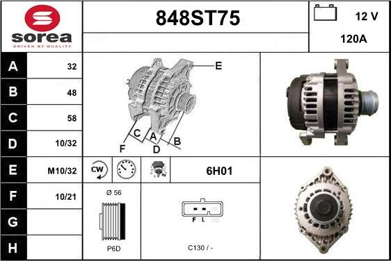 STARTCAR 848ST75 - Alternator furqanavto.az