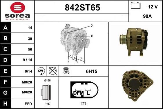 STARTCAR 842ST65 - Alternator furqanavto.az