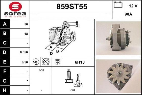 STARTCAR 859ST55 - Alternator furqanavto.az