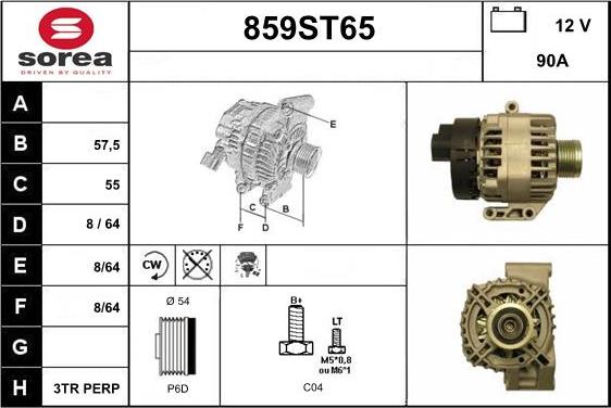 STARTCAR 859ST65 - Alternator furqanavto.az