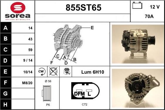 STARTCAR 855ST65 - Alternator furqanavto.az