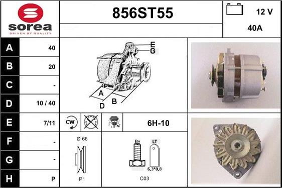 STARTCAR 856ST55 - Alternator furqanavto.az