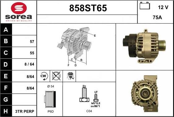 STARTCAR 858ST65 - Alternator furqanavto.az