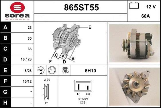 STARTCAR 865ST55 - Alternator furqanavto.az