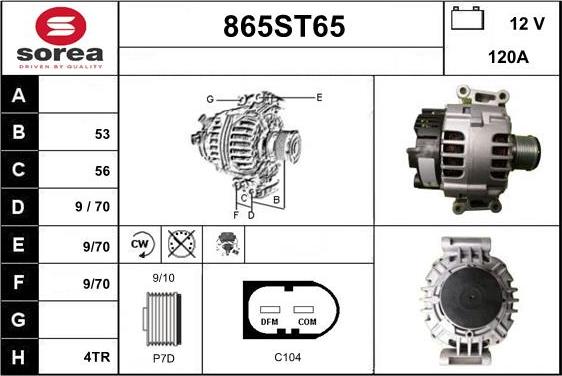 STARTCAR 865ST65 - Alternator furqanavto.az