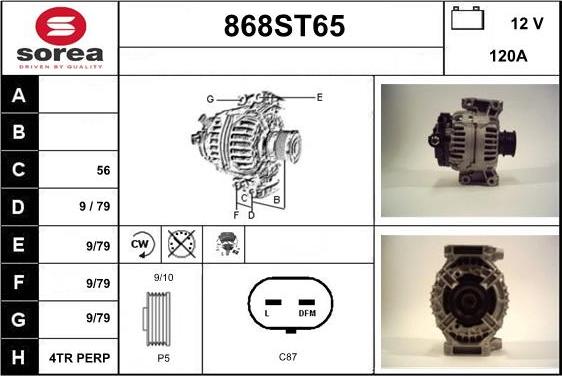 STARTCAR 868ST65 - Alternator furqanavto.az