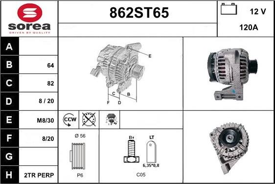 STARTCAR 862ST65 - Alternator furqanavto.az