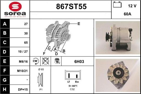 STARTCAR 867ST55 - Alternator furqanavto.az