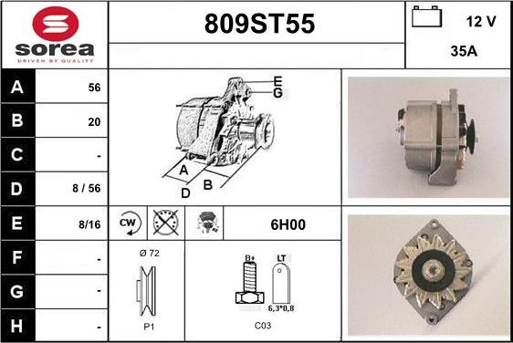 STARTCAR 809ST55 - Alternator furqanavto.az