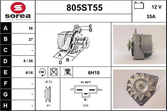 STARTCAR 805ST55 - Alternator furqanavto.az