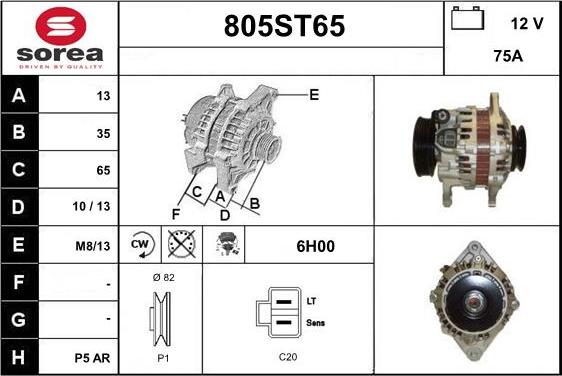 STARTCAR 805ST65 - Alternator furqanavto.az