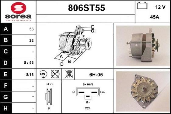 STARTCAR 806ST55 - Alternator furqanavto.az