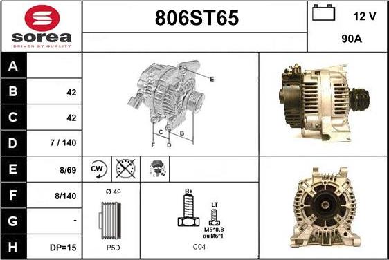 STARTCAR 806ST65 - Alternator furqanavto.az