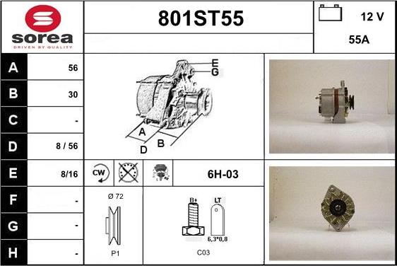 STARTCAR 801ST55 - Alternator furqanavto.az