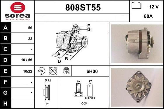 STARTCAR 808ST55 - Alternator furqanavto.az