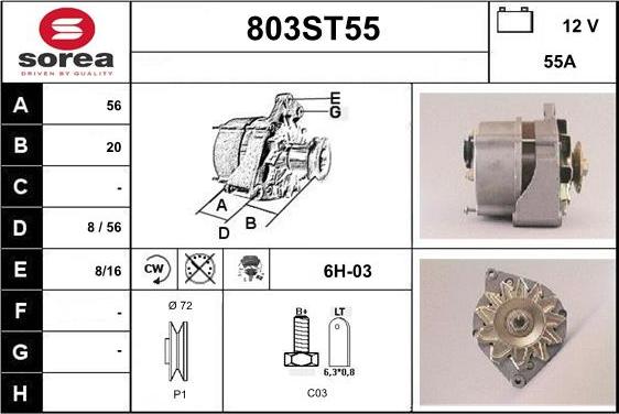 STARTCAR 803ST55 - Alternator furqanavto.az