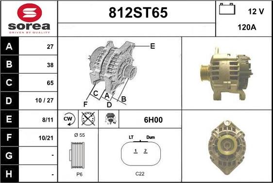 STARTCAR 812ST65 - Alternator furqanavto.az