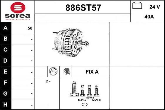 STARTCAR 886ST57 - Alternator furqanavto.az