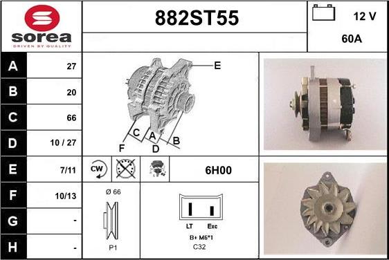 STARTCAR 882ST55 - Alternator furqanavto.az