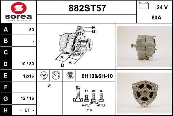 STARTCAR 882ST57 - Alternator furqanavto.az