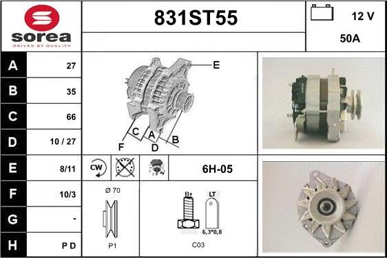 STARTCAR 831ST55 - Alternator furqanavto.az