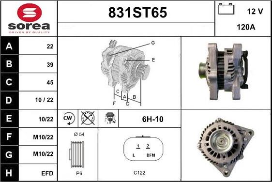 STARTCAR 831ST65 - Alternator furqanavto.az