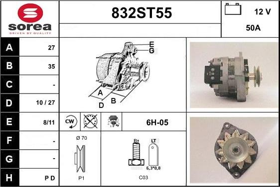 STARTCAR 832ST55 - Alternator furqanavto.az