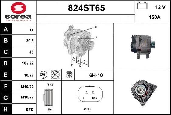 STARTCAR 824ST65 - Alternator furqanavto.az