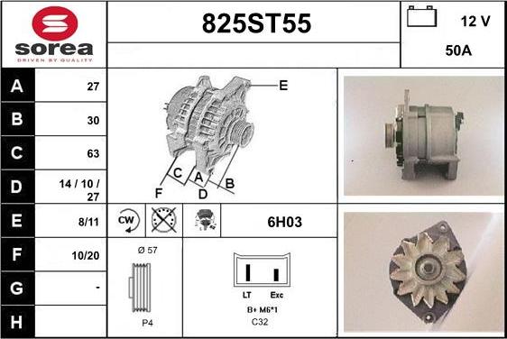 STARTCAR 825ST55 - Alternator furqanavto.az