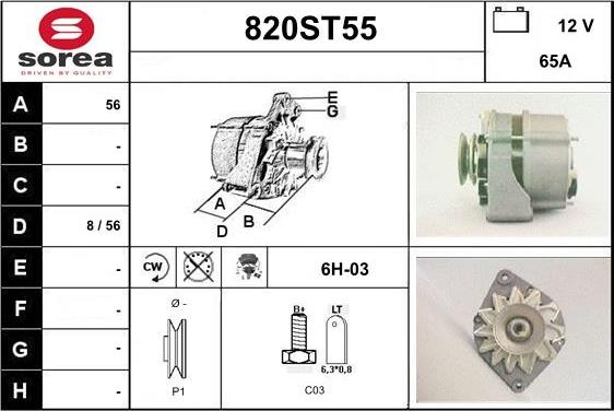 STARTCAR 820ST55 - Alternator furqanavto.az