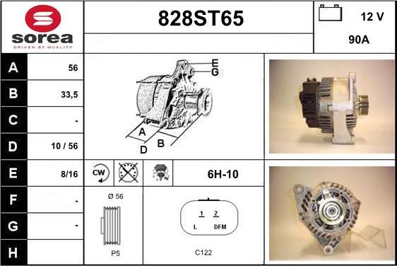 STARTCAR 828ST65 - Alternator furqanavto.az