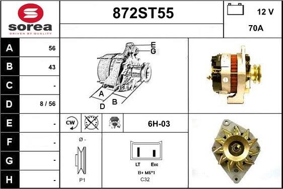 STARTCAR 872ST55 - Alternator furqanavto.az